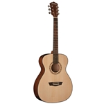 Washburn AF5K 6-string Folk Size Acoustic Guitar with Spruce Top, Mahogany Back and Sides, and Mahogany Neck - Natural - with Gig Bag