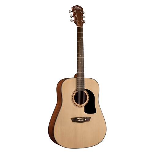 Washburn AD5K 6 String Dreadnought Size Acoustic Guitar with Spruce Top, and Mahogany Back and Sides-Natural - with Gig Bag