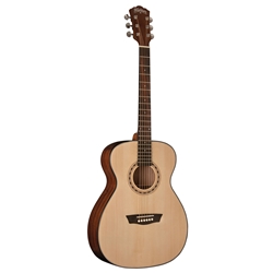 Washburn AF5K 6-string Folk Size Acoustic Guitar with Spruce Top, Mahogany Back and Sides, and Mahogany Neck - Natural - with Gig Bag